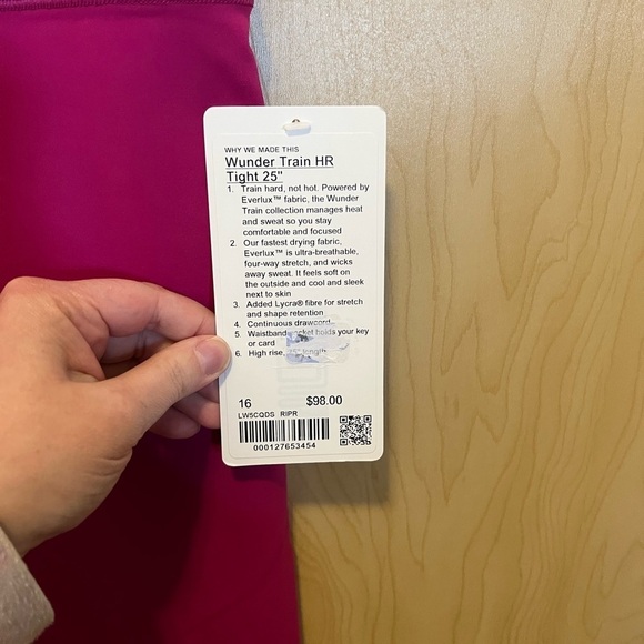 NWT lululemon wunder train HR 25" tight - Picture 3 of 4